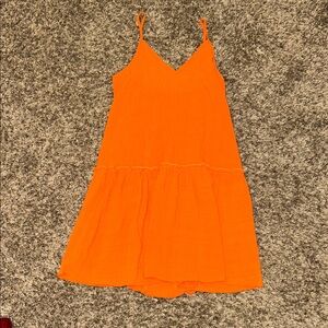 SHEIN Bright Orange Kids Casual Dress
